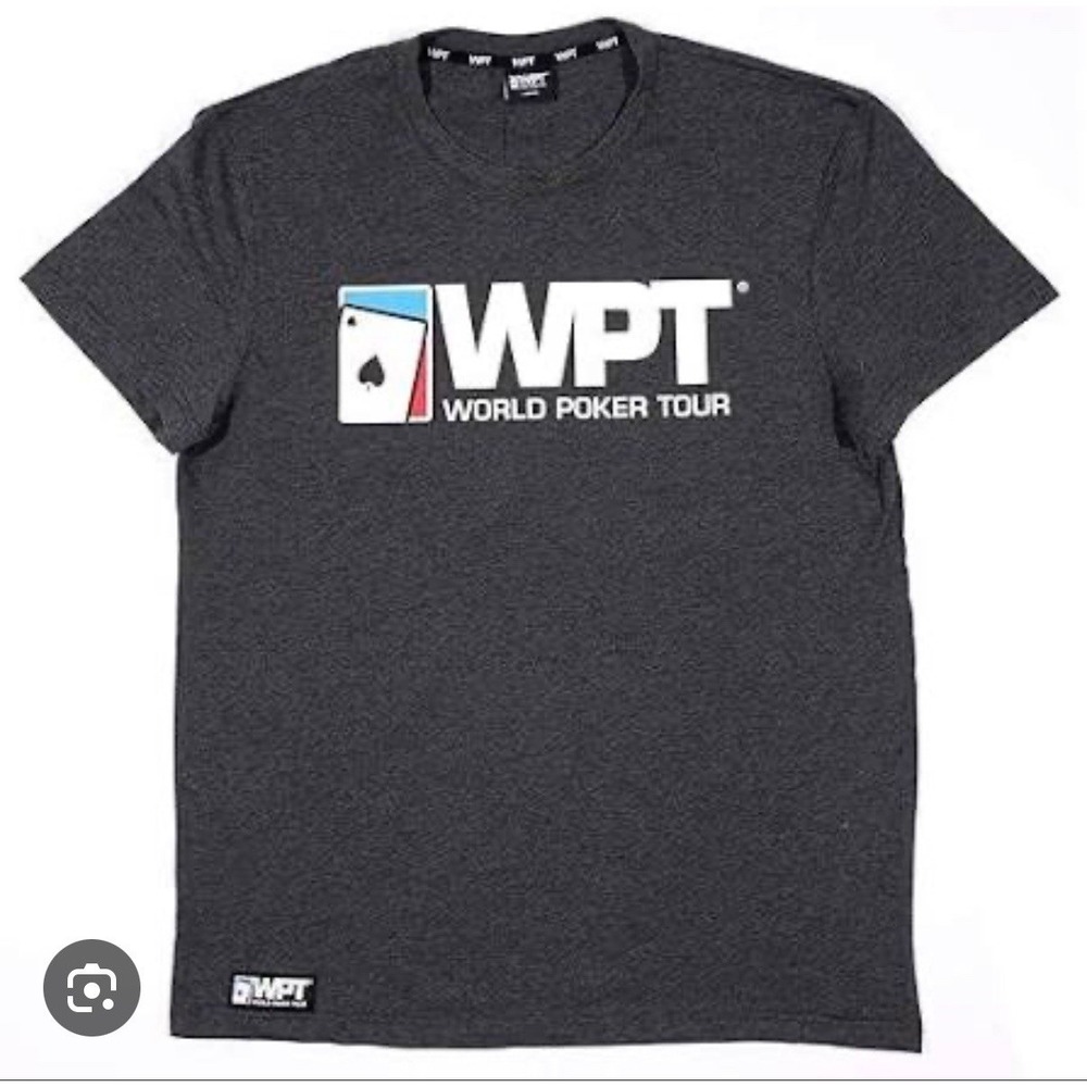 World Poker Tour Dark Gray T-Shirt Short Sleeve New With Tags